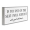 Stupell Industries Pee On The Seat Humor Framed Giclee, design by Lettered and Lined
